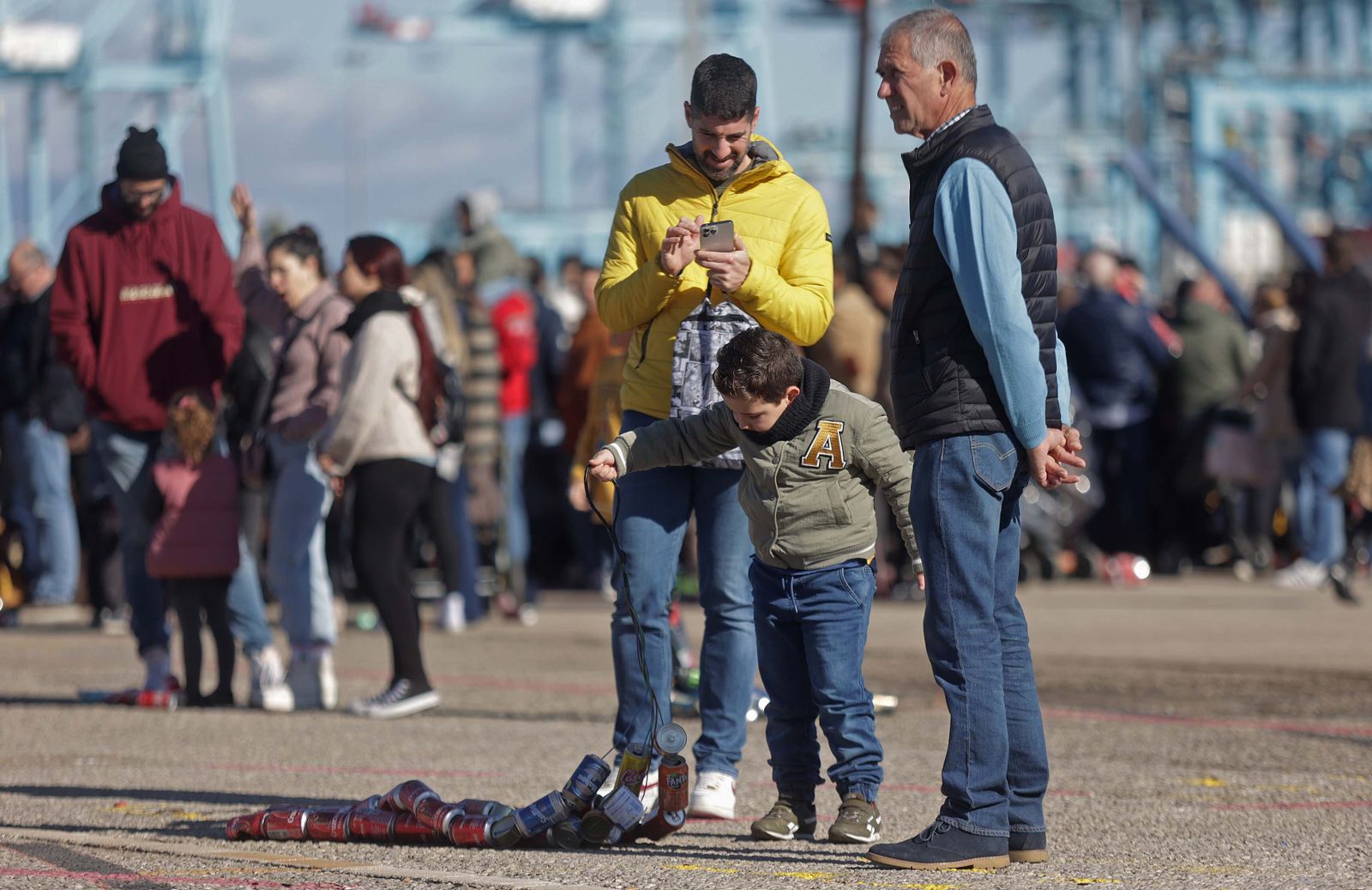 Fotos del arrastre de latas en Algeciras