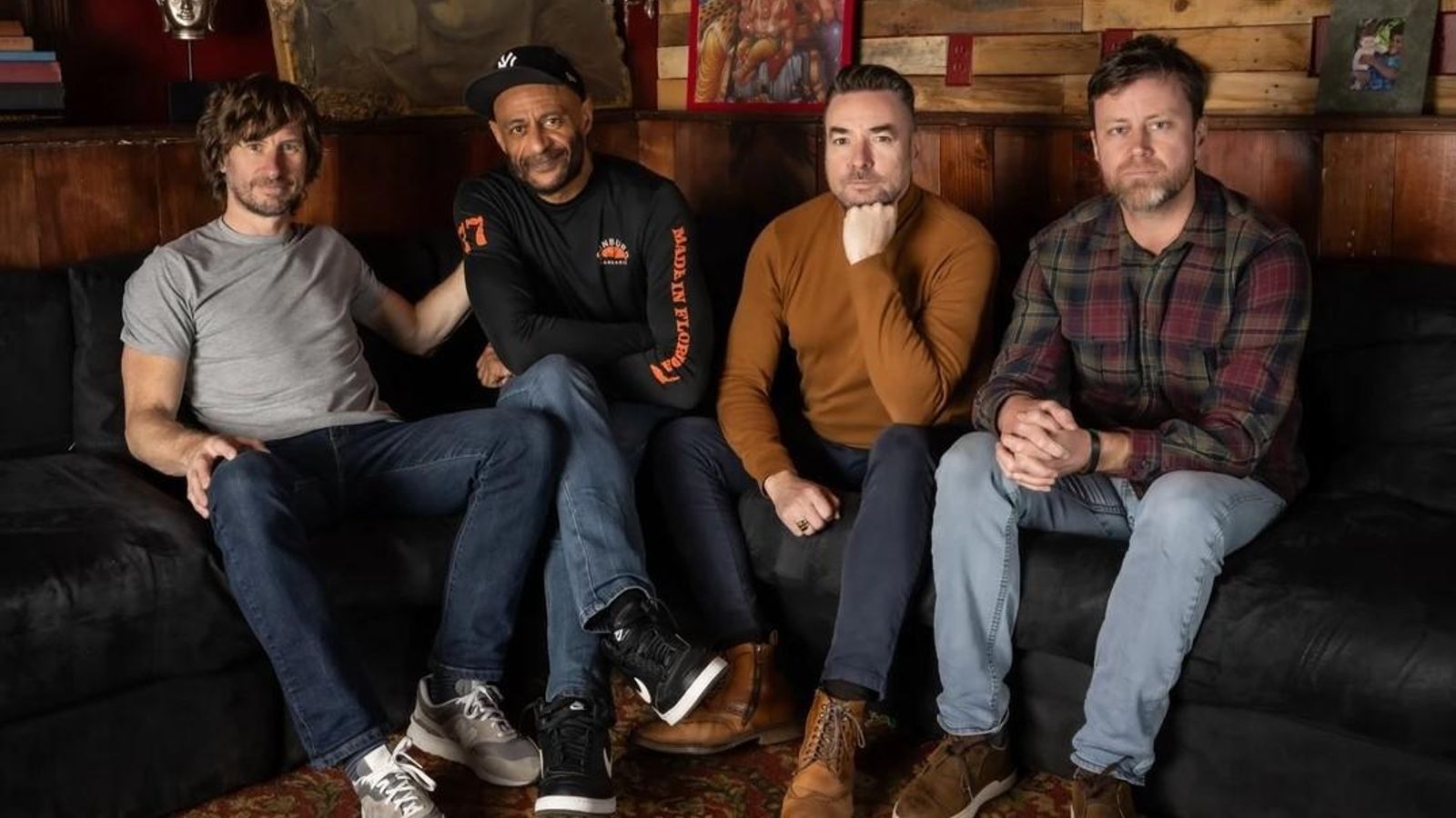 The New Mastersounds son (izqda a dcha) Simon Allen, a la batería, Pete Shand, al bajo, Eddie Roberts, a la guitarra y Joe Tatton al órgano.