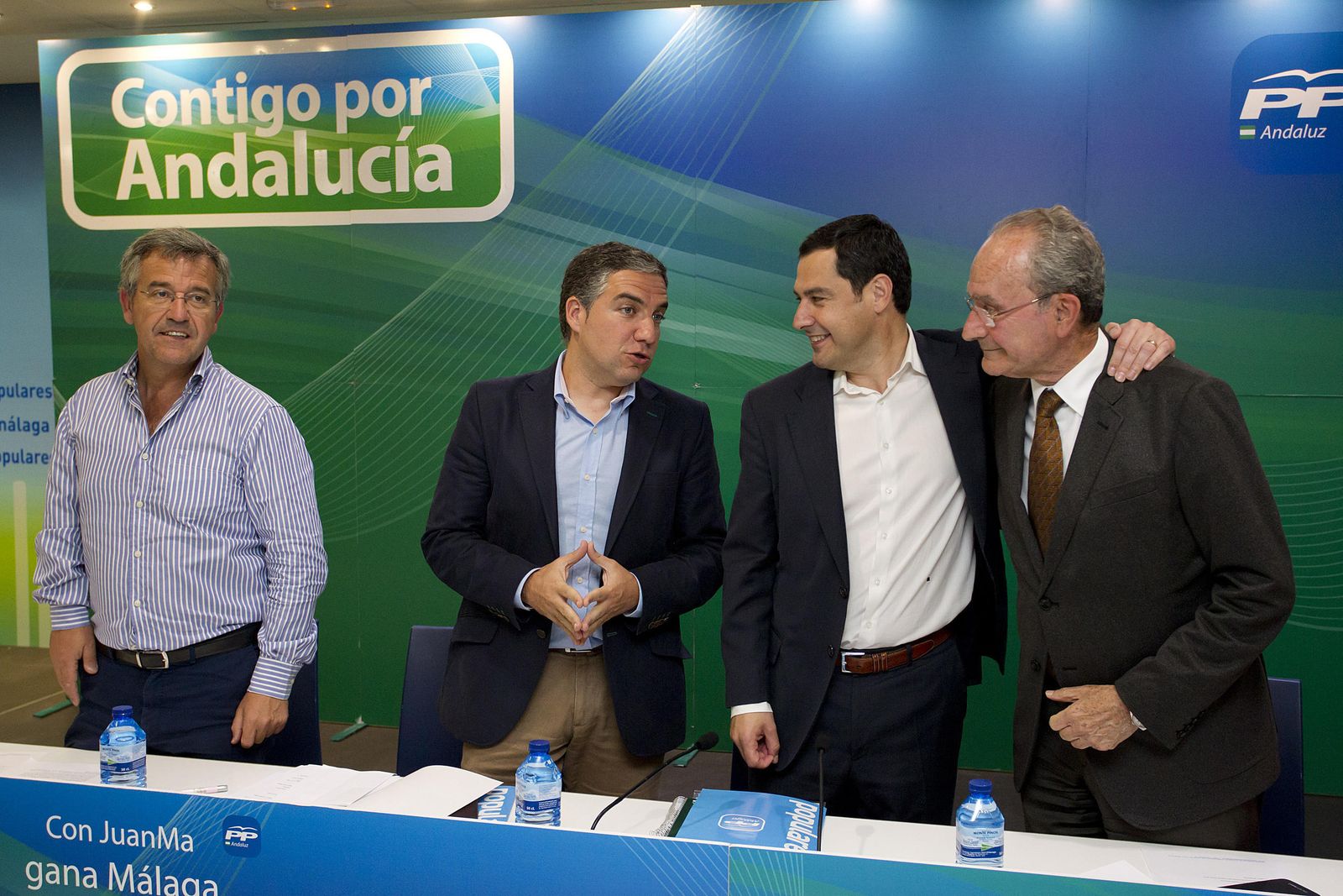 Imagen de archivo de Bendodo, Moreno Bonilla y De la Torre juntos.