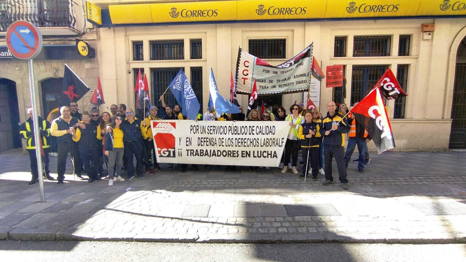 La protesta de la CGT en Algeciras.