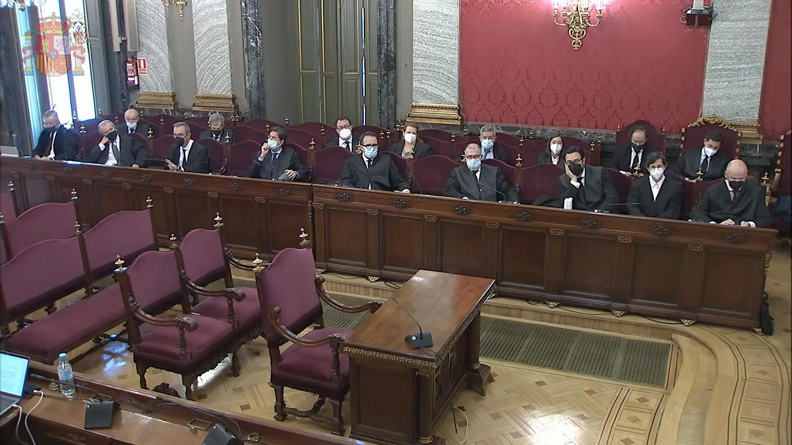 Los abogados de las defensas en el Tribunal Supremo. Los abogados de las defensas en el Tribunal Supremo.
