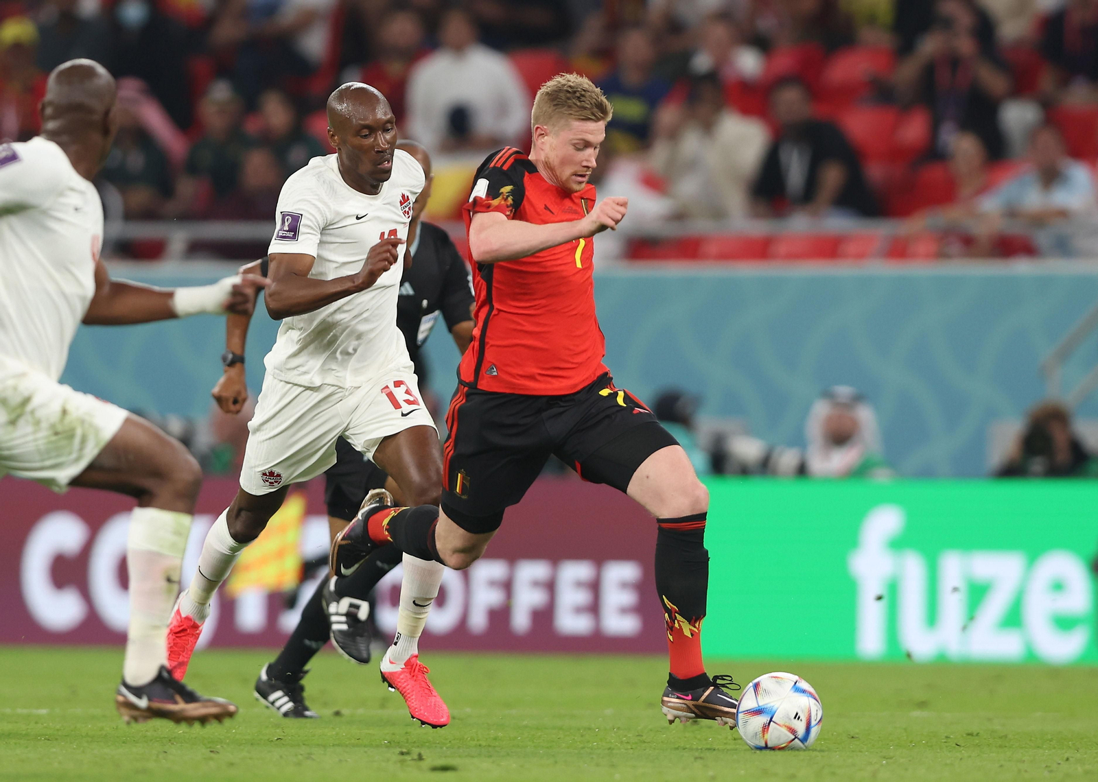 Las imágenes del Bélgica - Canadá en el Mundial de Qatar