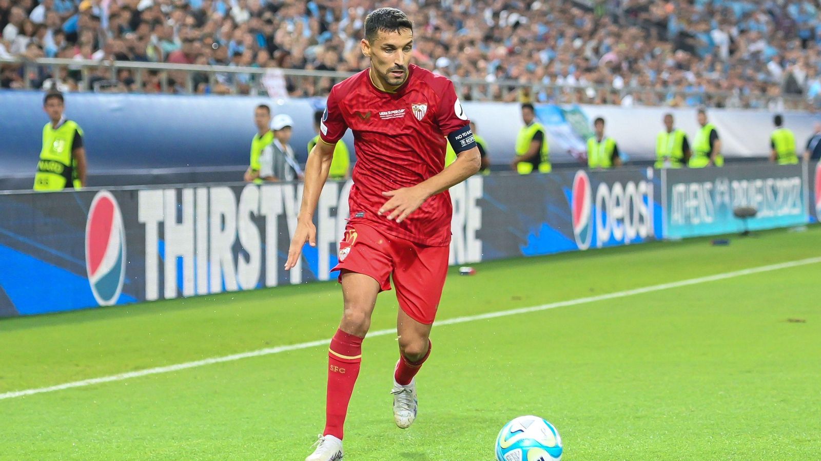 Jesús Navas, durante la final de la Supercopa de Europa.