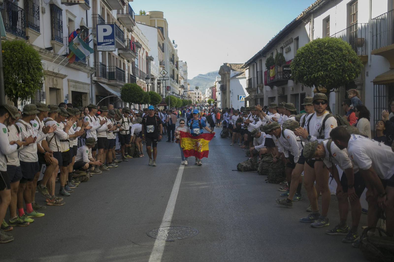 Llegada a Ronda poco antes de cerrarse la meta durante la última edición.
