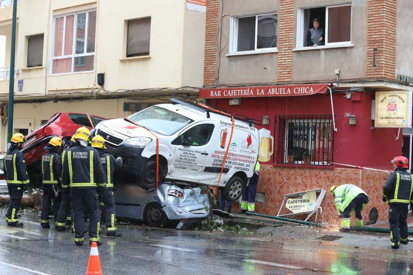Fotos del accidente del autobús en Málaga