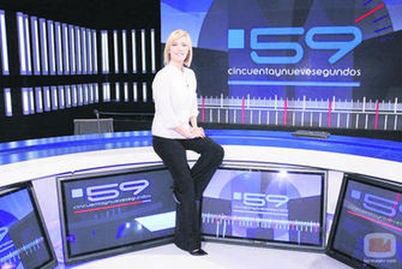 María Casado, en el plató de '59 segundos'.