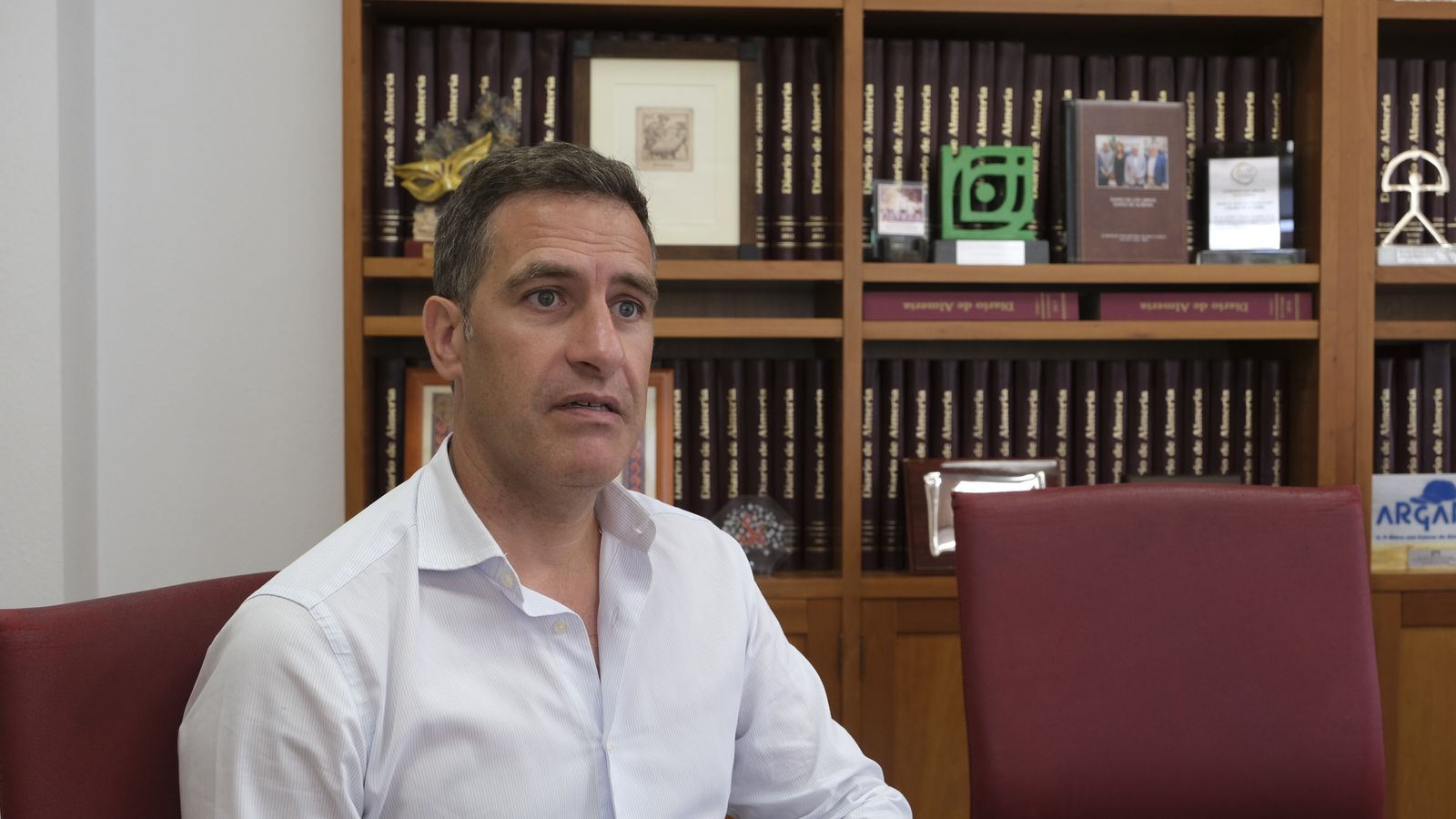 El candidato al Senado durante la entrevista