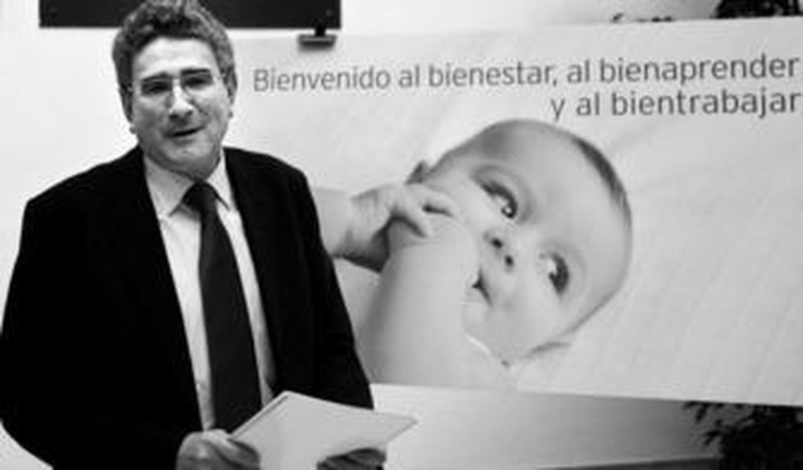 Luis Pizarro, ayer, en la presentación de la campaña 'Bienvenidos'.