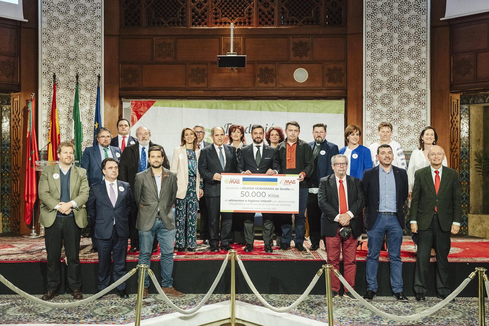 Foto de familia del acto de presentadión de la Memoria de Fundación MAS en 2021.