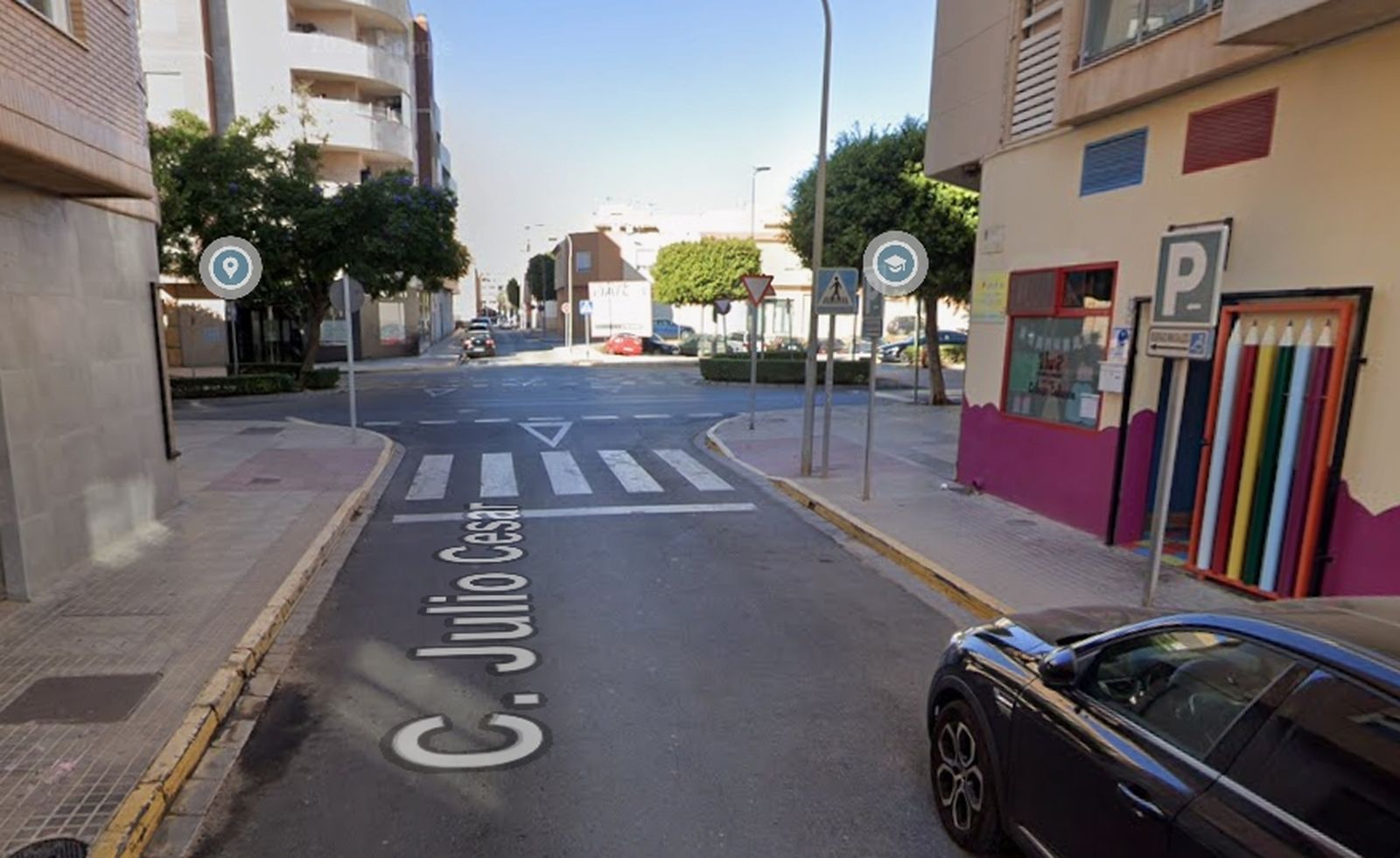 Esquina en la que ha tenido lugar el atropello.