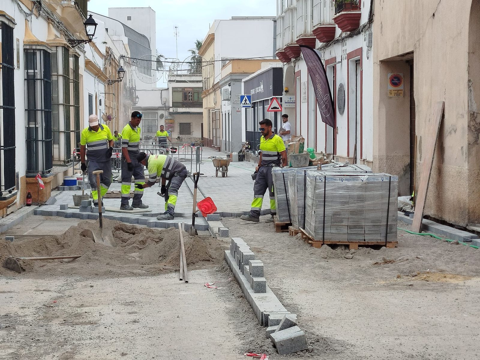 Obras de pavimentación de la calle Soledad