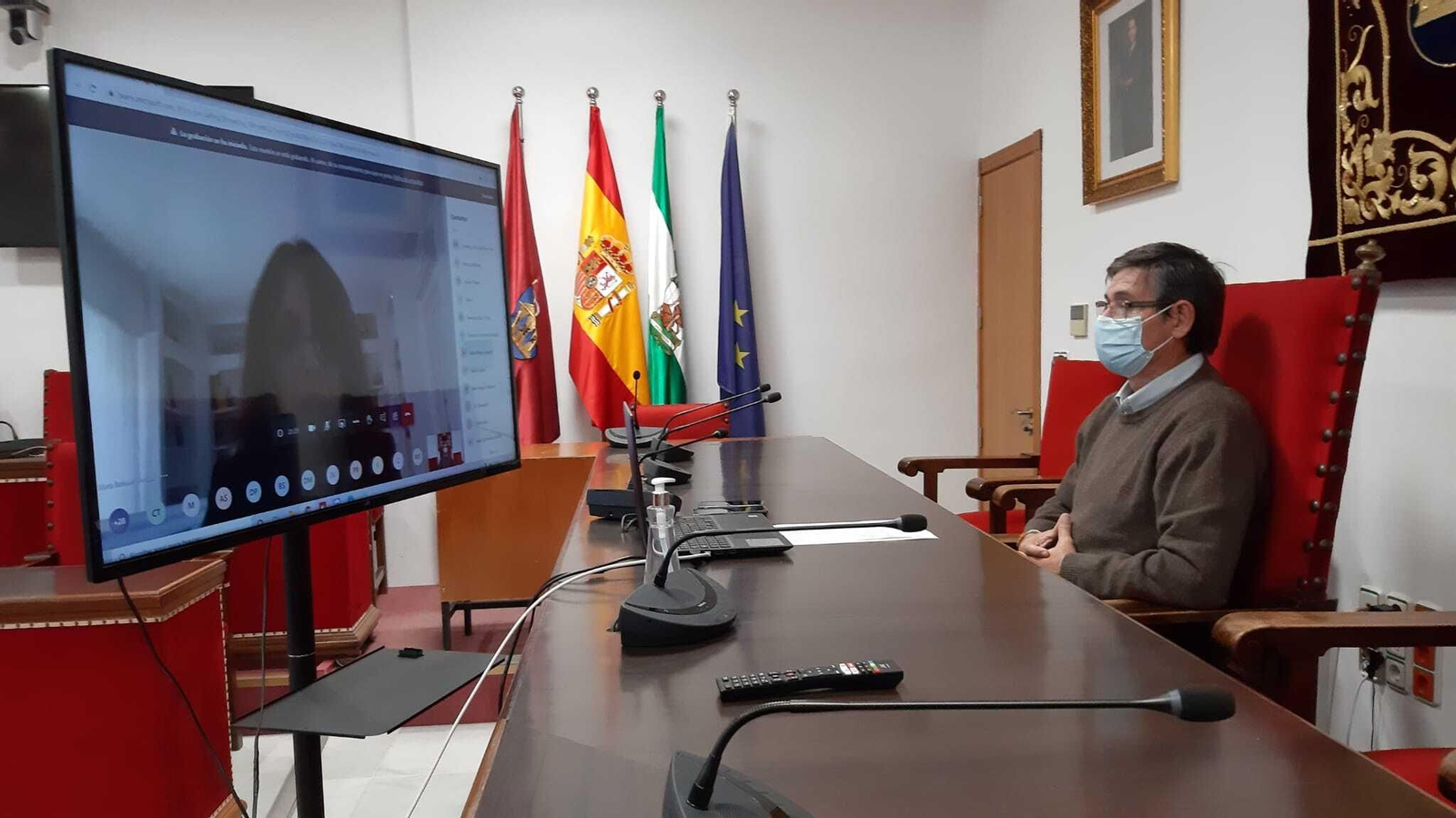 Manuel Cortés, durante la jornada virtual.