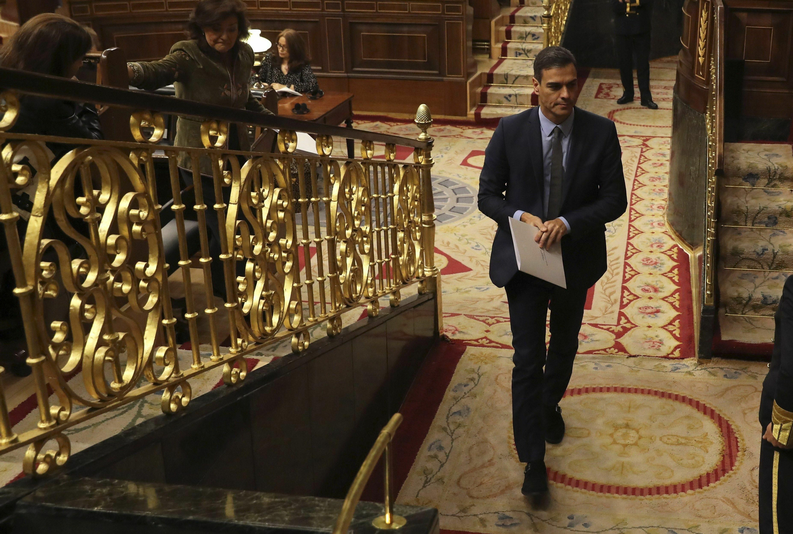 Pedro Sánchez, en una sesión de control en el Congreso de los Diputados.