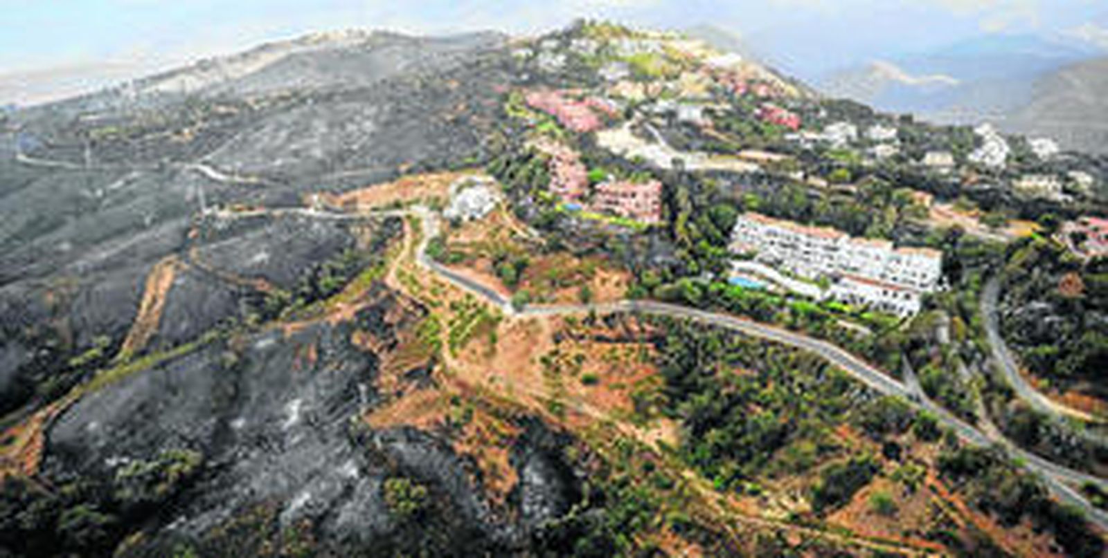 Vista aérea de Coín, municipio en el que se originaron las llamadas el pasado jueves por la tarde.