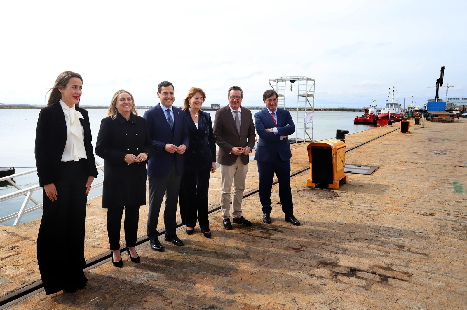 Imágenes del acto de inicio de las obras de la Marina Deportiva del Puerto de Huelva