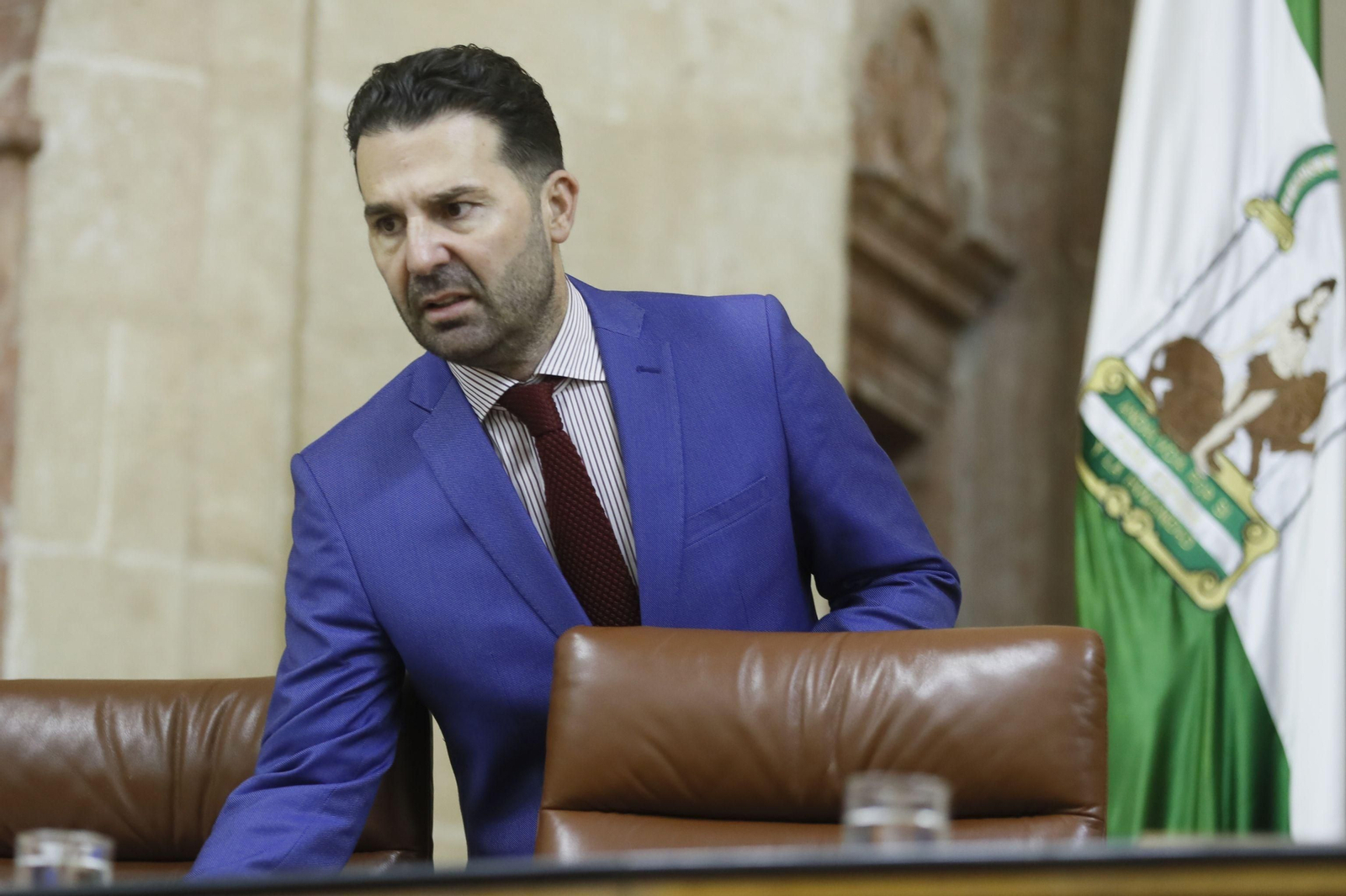 Noel López, en el Parlemento.