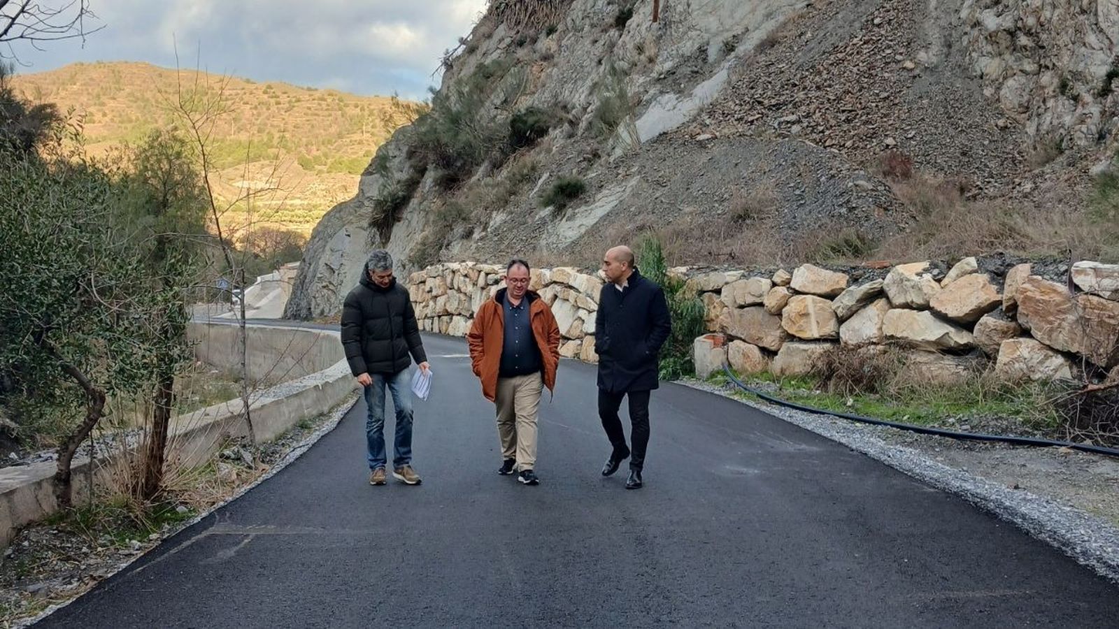 Visita al camino tras las obras.