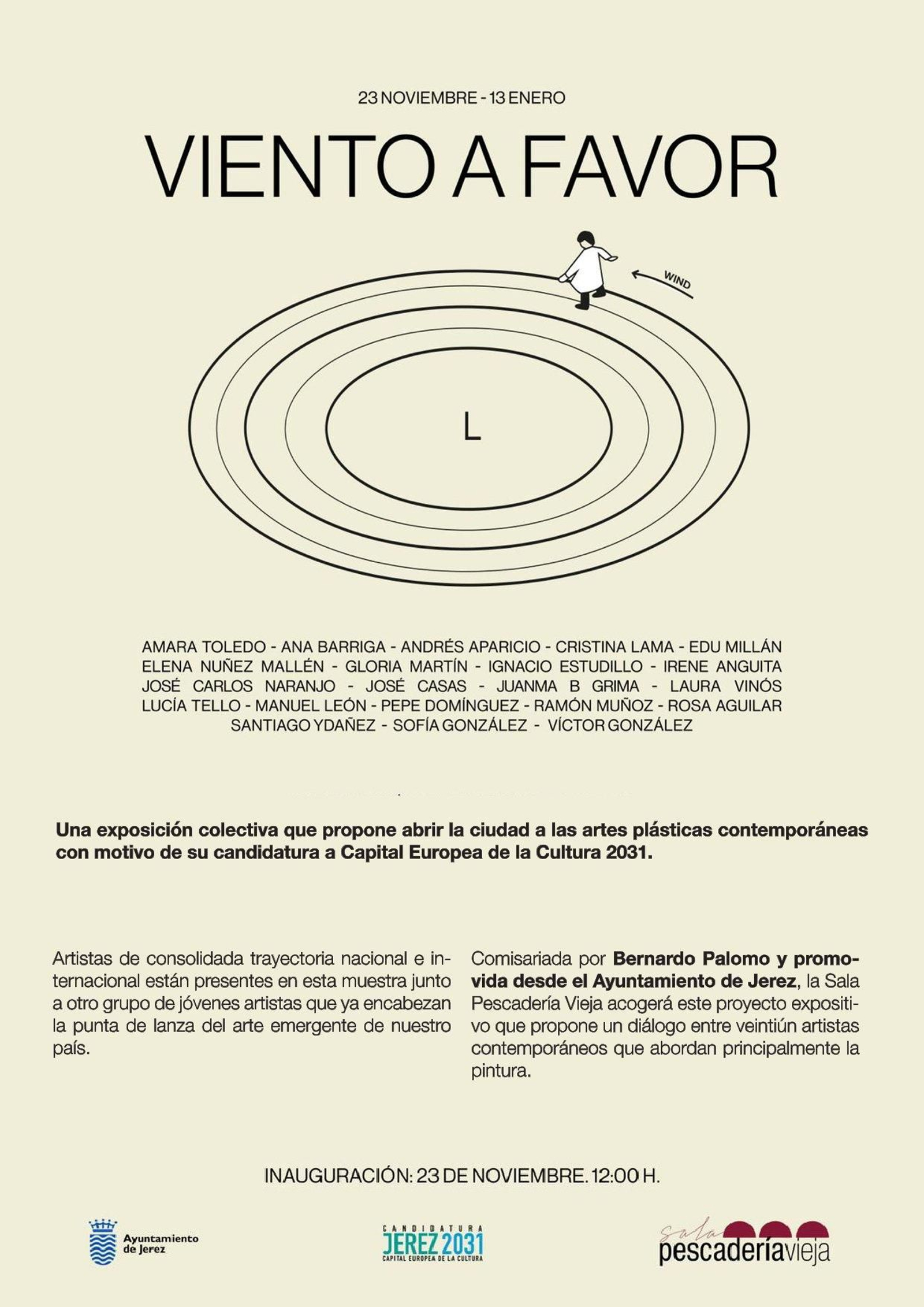 Cartel exposición 'Viento a favor'.