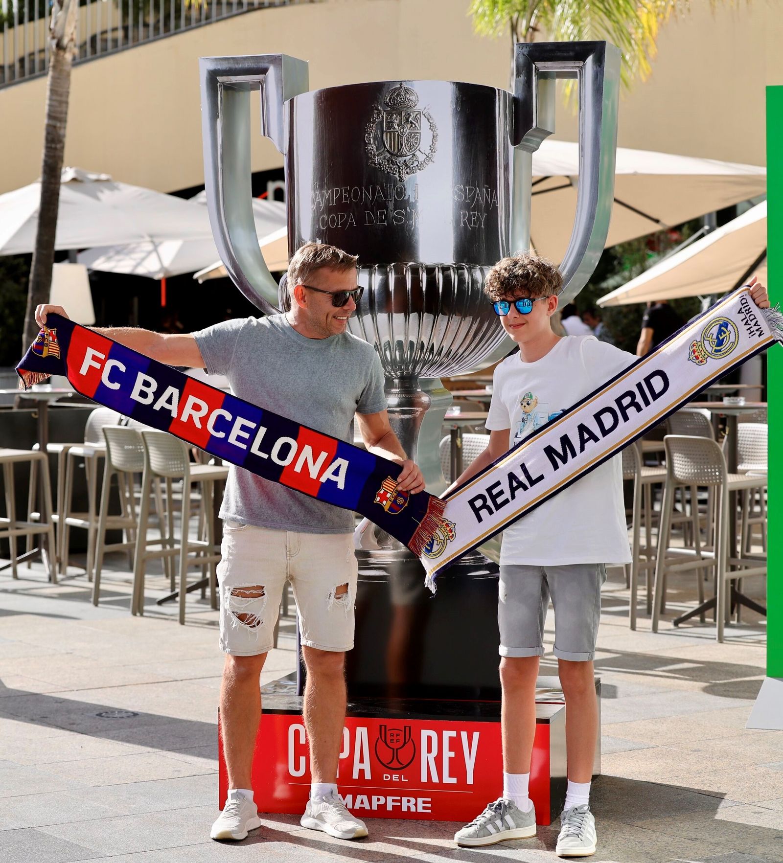 La fotos del día antes de la final de Copa Barcelona - Real Madrid