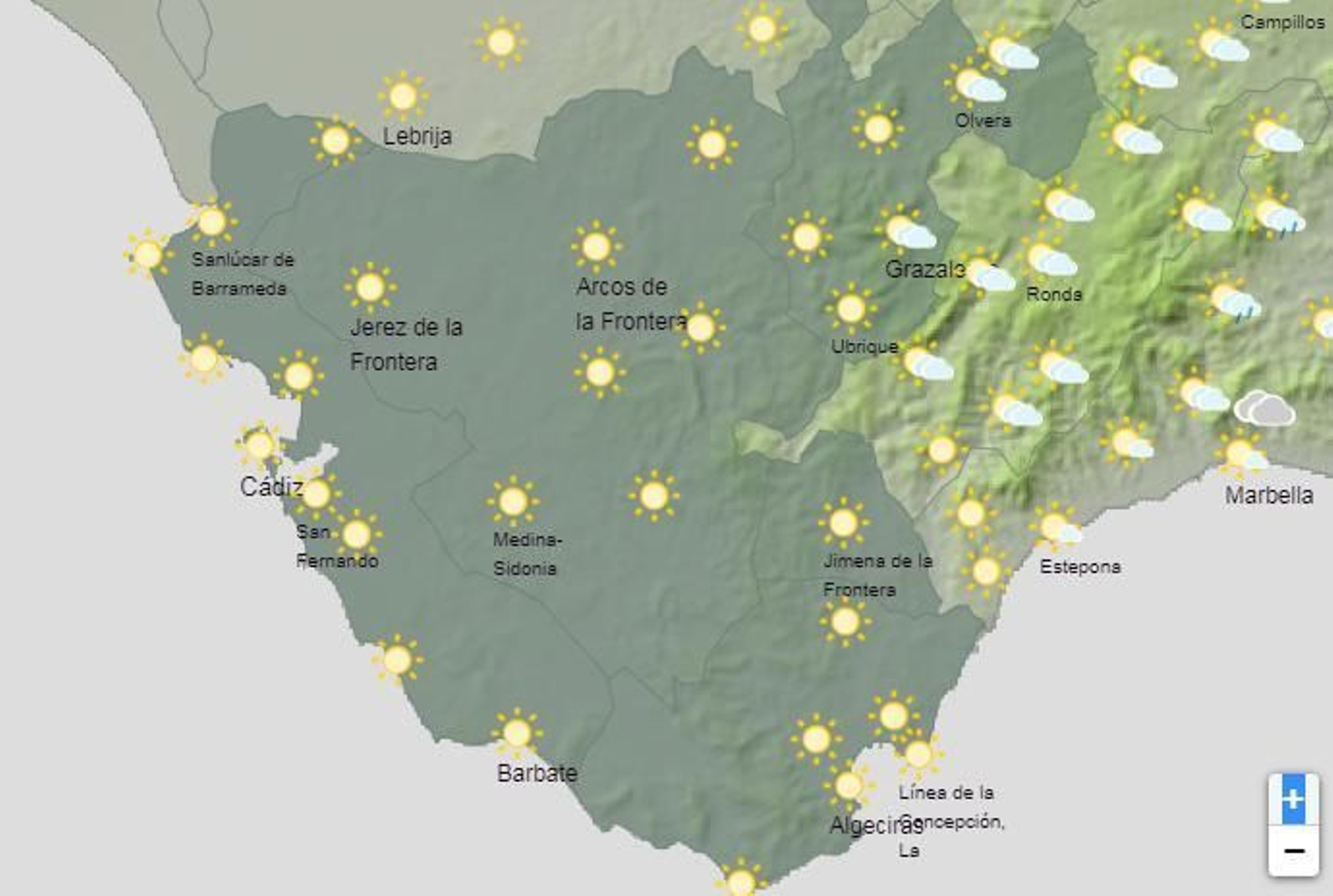 El tiempo en Cádiz 3 de junio.