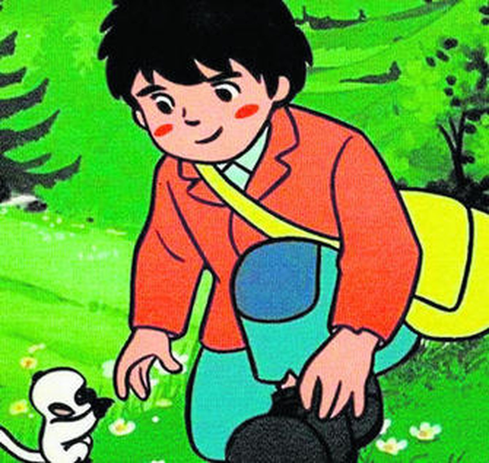 Marco, con su inseparable mono 'Amedio', en la serie de animación.