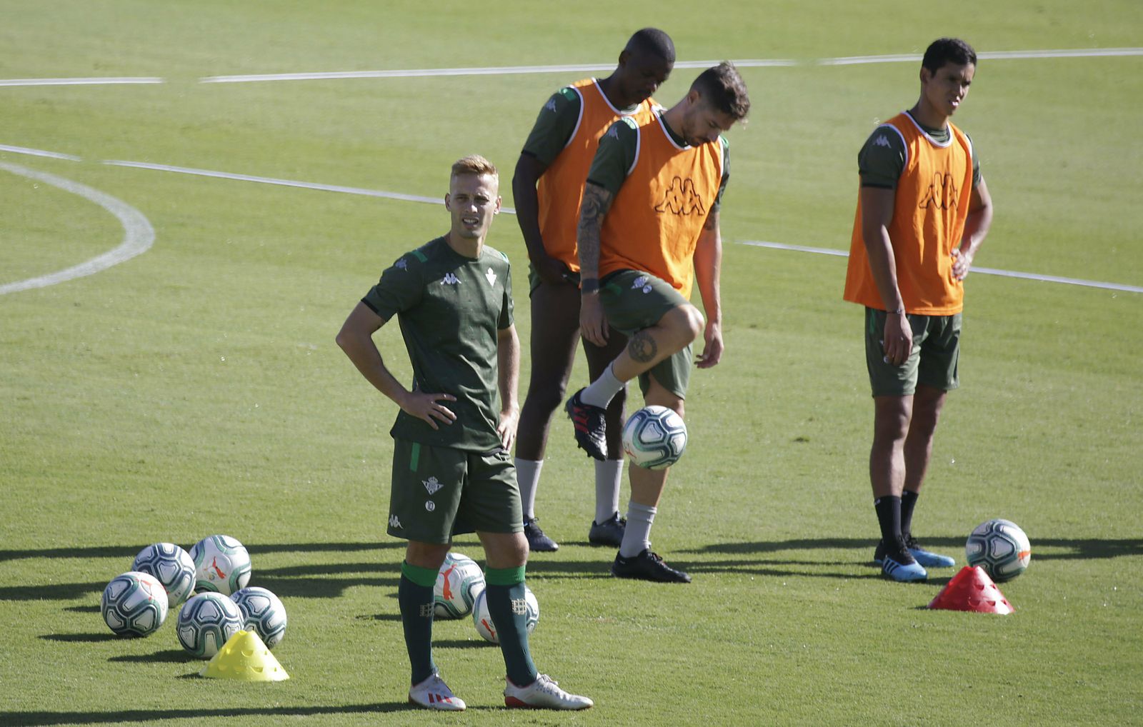 Canales, durante un entrenamiento en la ciudad deportiva.