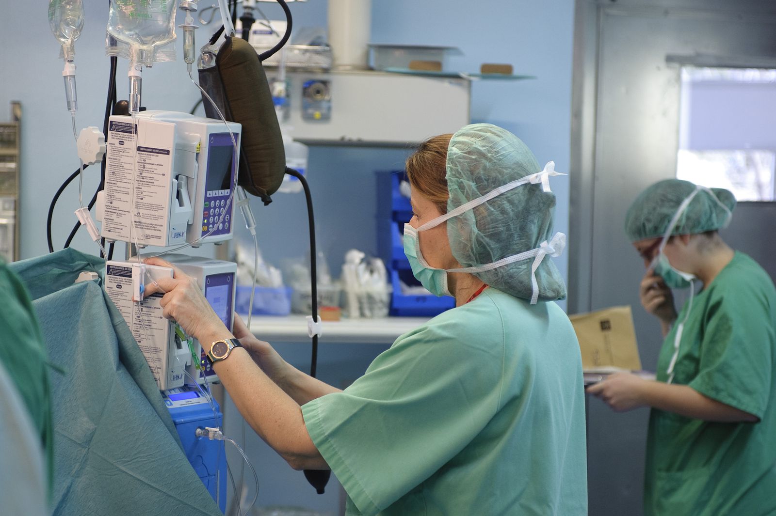 Profesionales del Servicio Andaluz de Salud en Huelva.