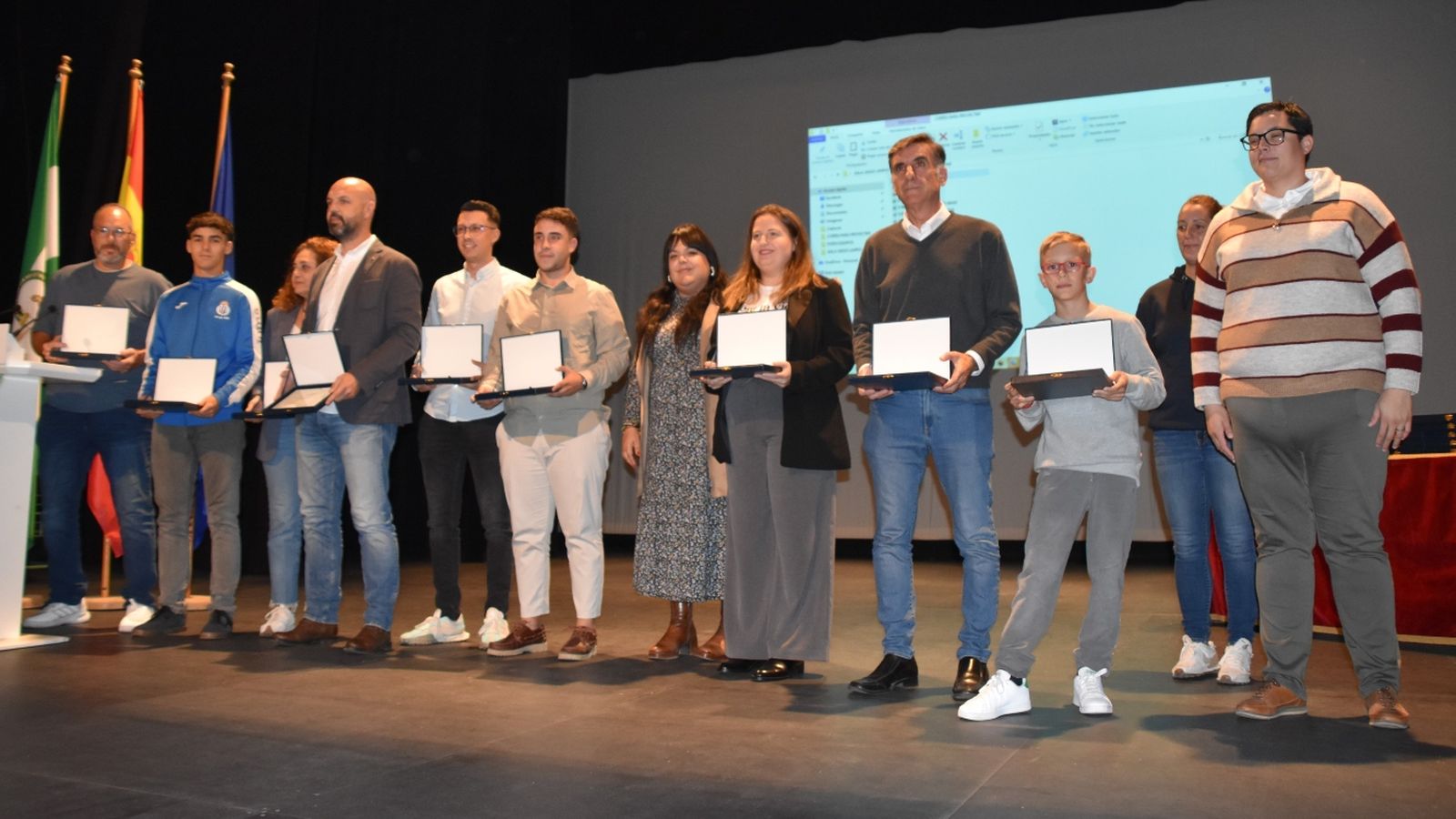 Algunos de los premiados en este evento deportivo.