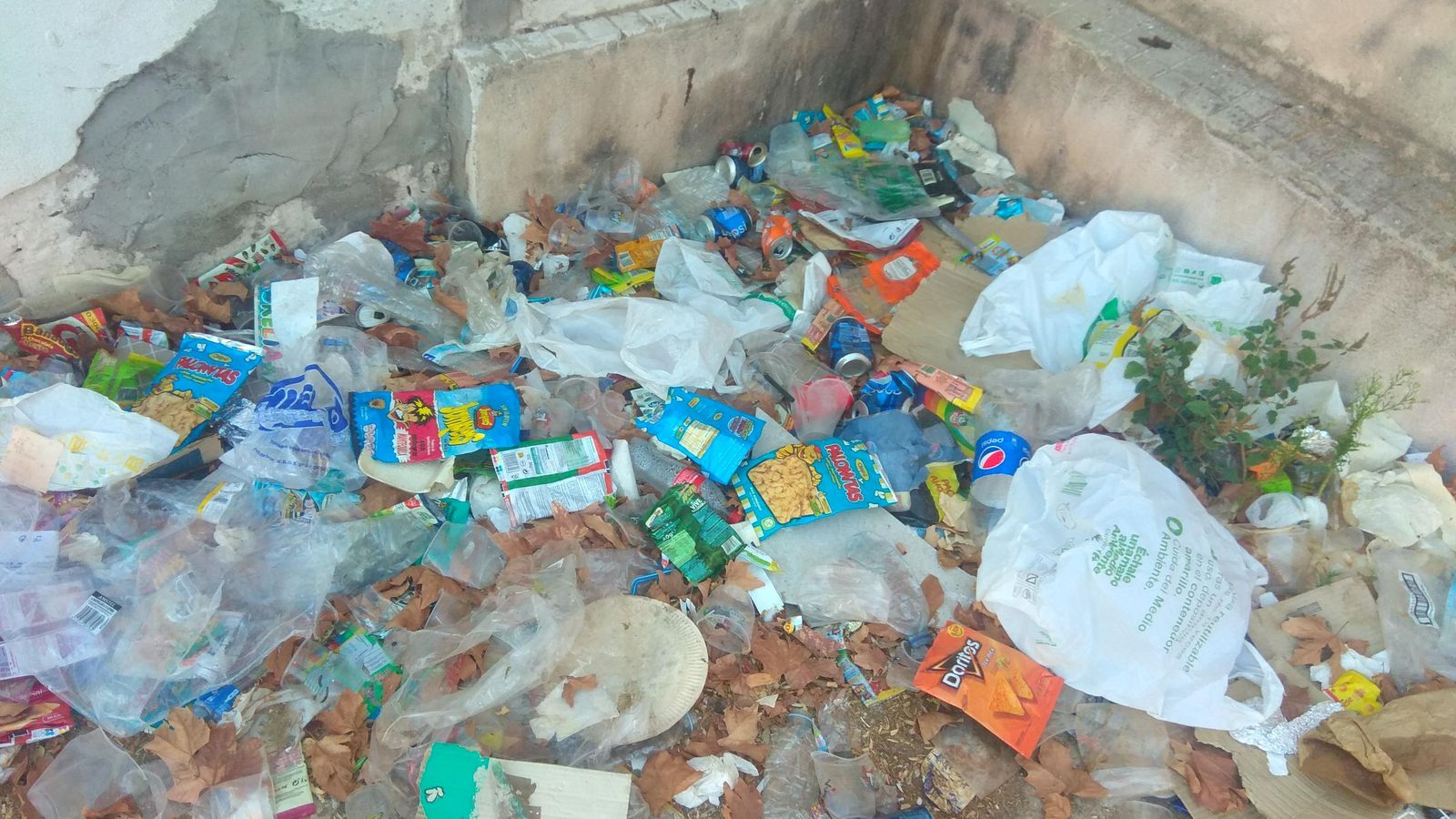 Basura en una de las zonas.