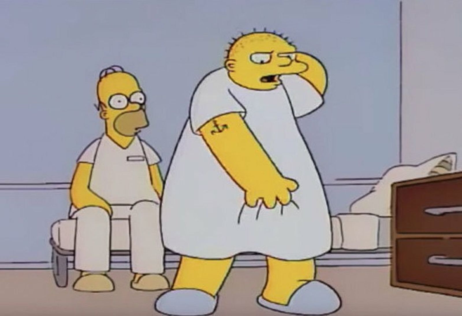 El encuentro de Homer con el Michael Jackson del psiquiátrico
