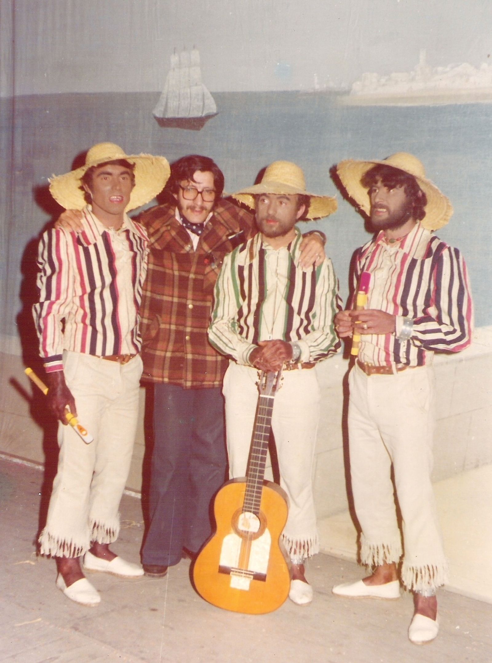 Catalán Chico, Jesús del Río, Antonio Martín y Catalán Grande en 'Los mandingos'.