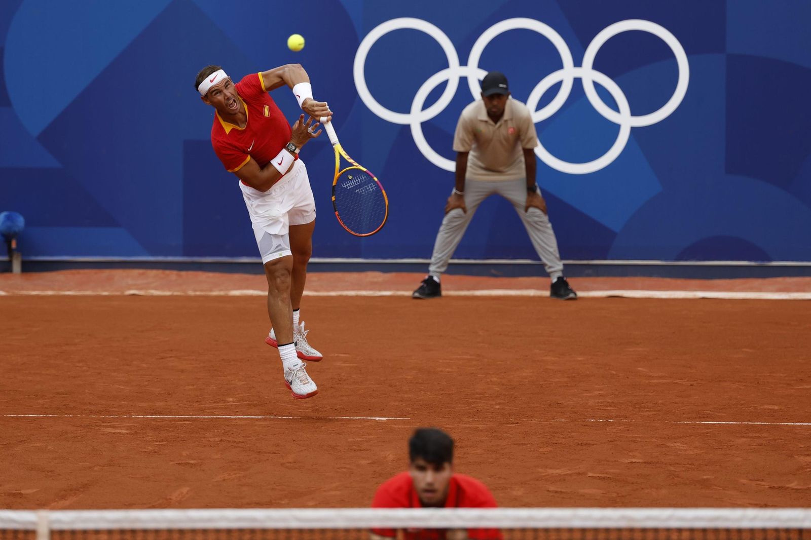 Las mejores fotos del segundo partido de Nadal y Alcaraz en los Juegos Olímpicos de París