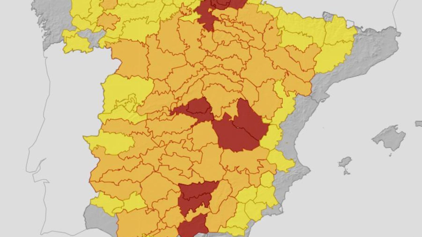 Avisos por calor este miércoles 9 de agosto en España.
