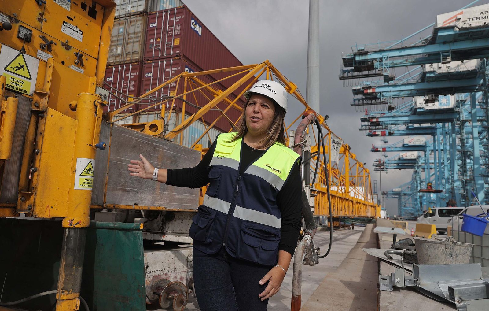 Fotos del proyecto de asfaltado de APM Terminals Algeciras.