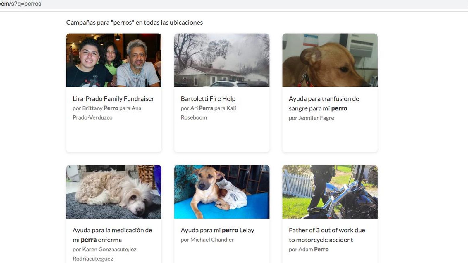 Campañas de Gofundme