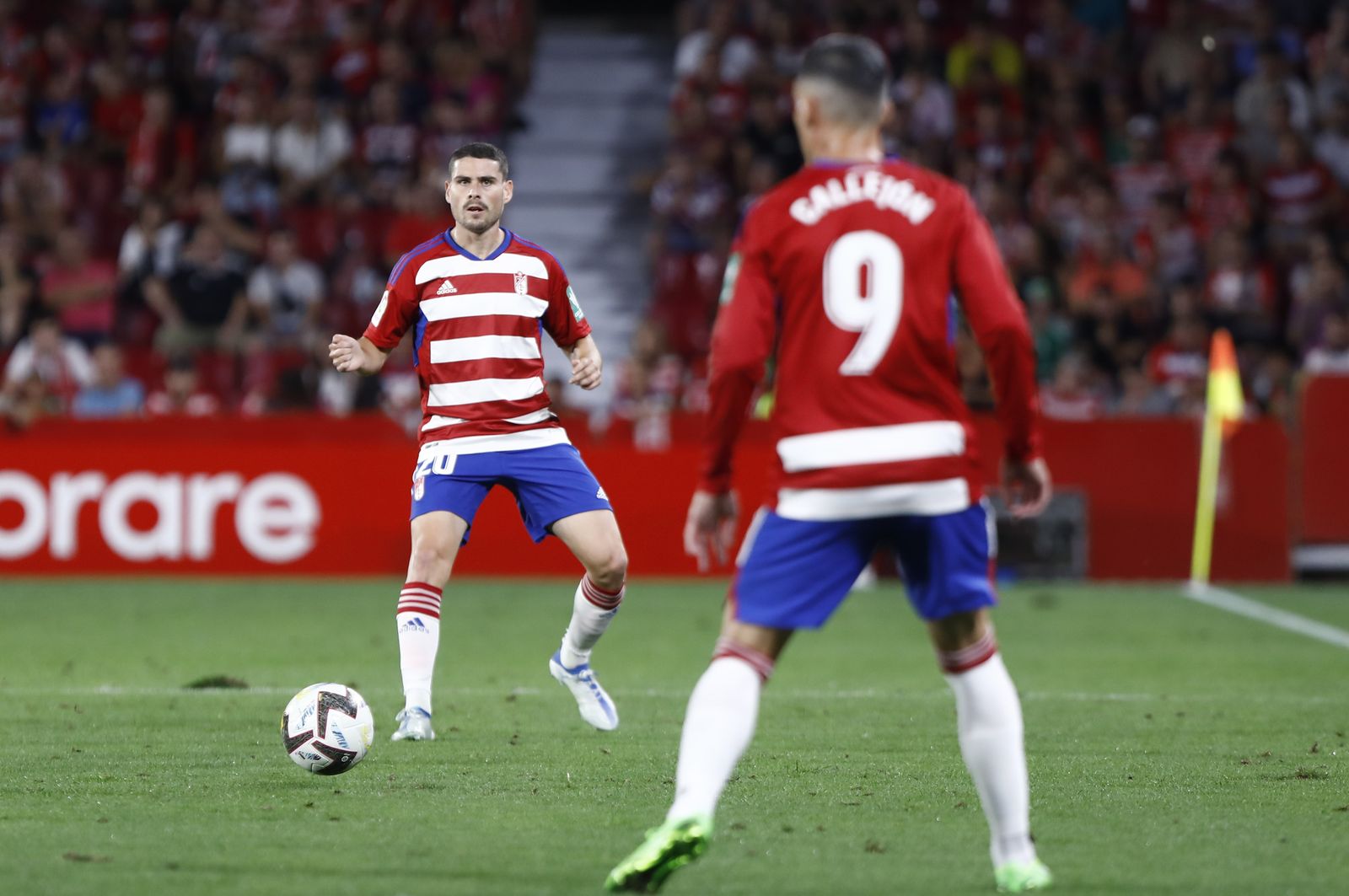 Jugadores del Granada CF en un partido anterior en casa