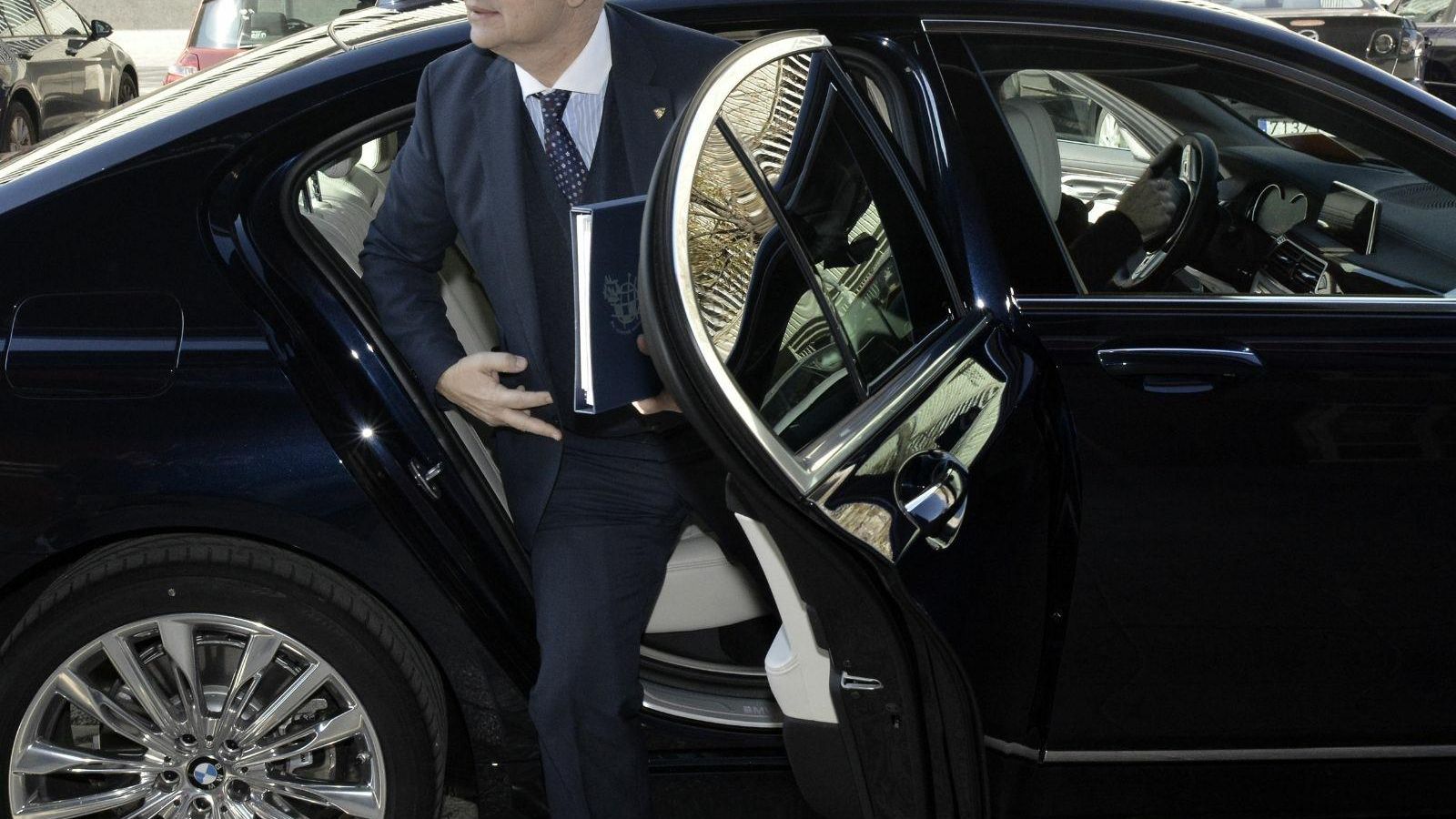 El presidente, José Castro, a su llegada al consejo