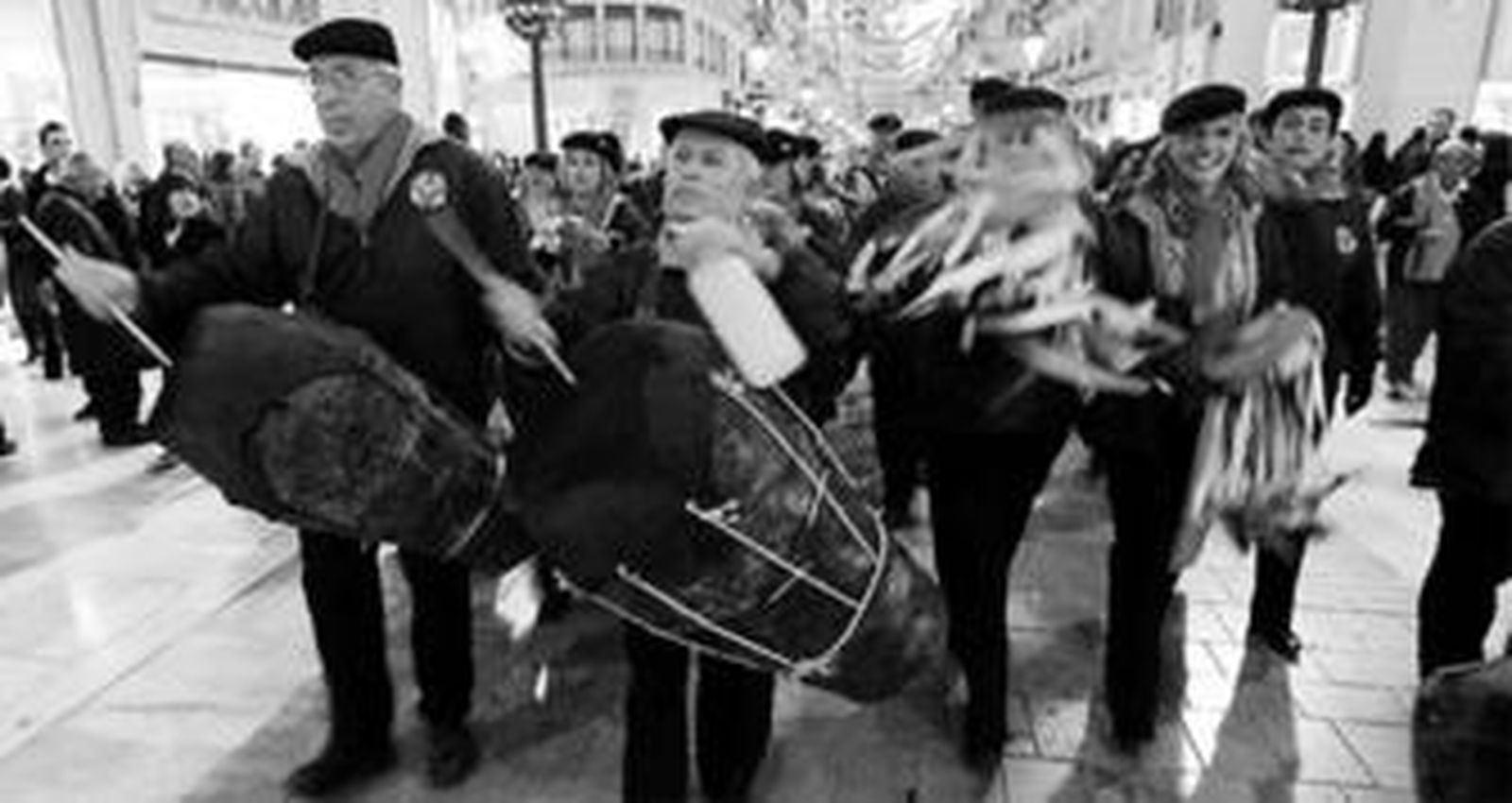 Una pastoral, ayer, en la calle Larios.
