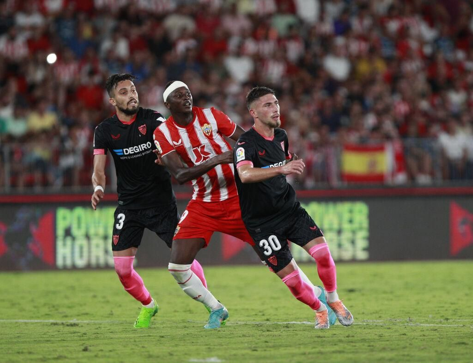 Sadiq marcó ante el Sevilla su último tanto como rojiblanco antes de marcharse a la Real