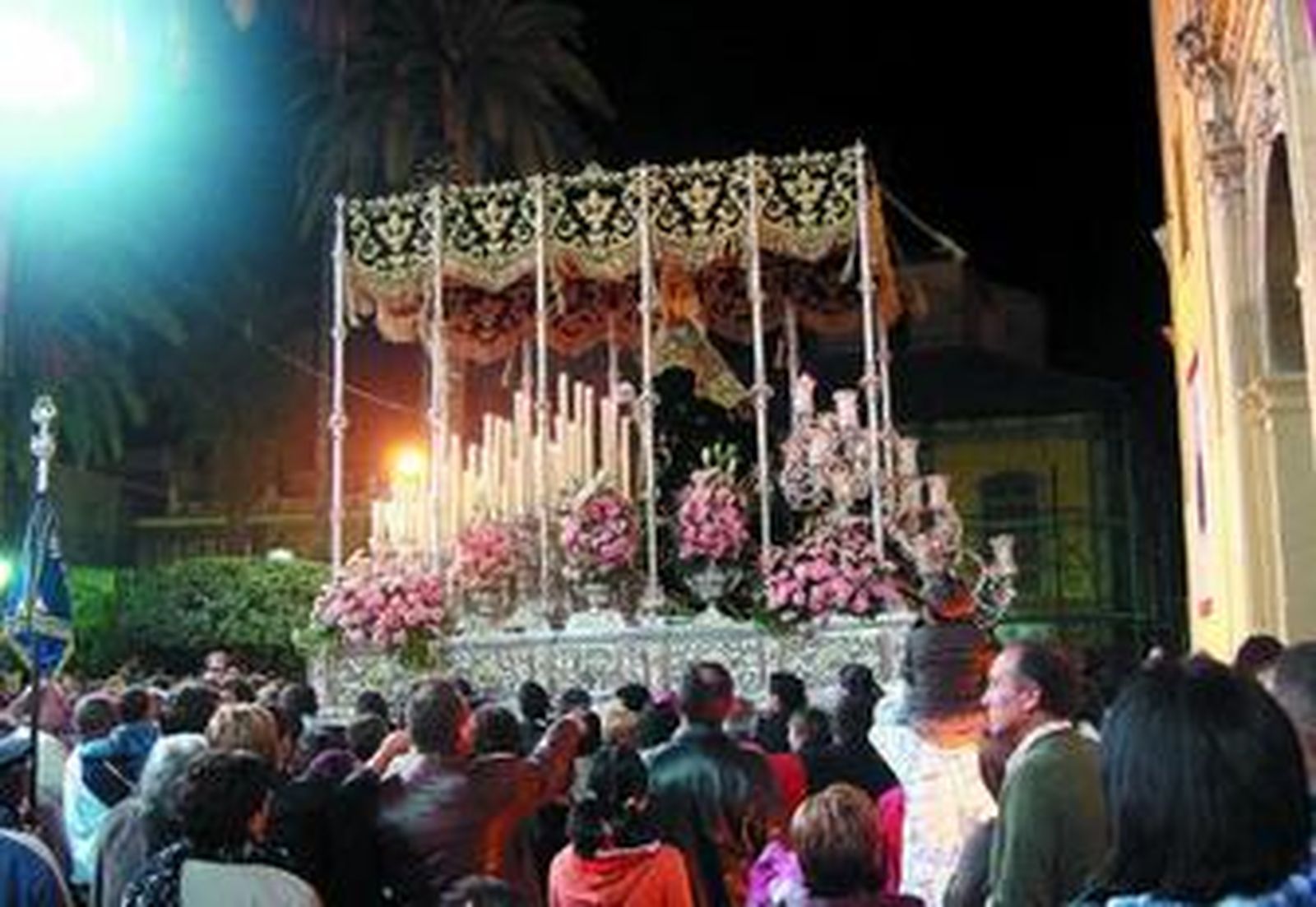 La Virgen de la Soledad, titular de la Hermandad, en el desfile de la pasada Semana Santa.