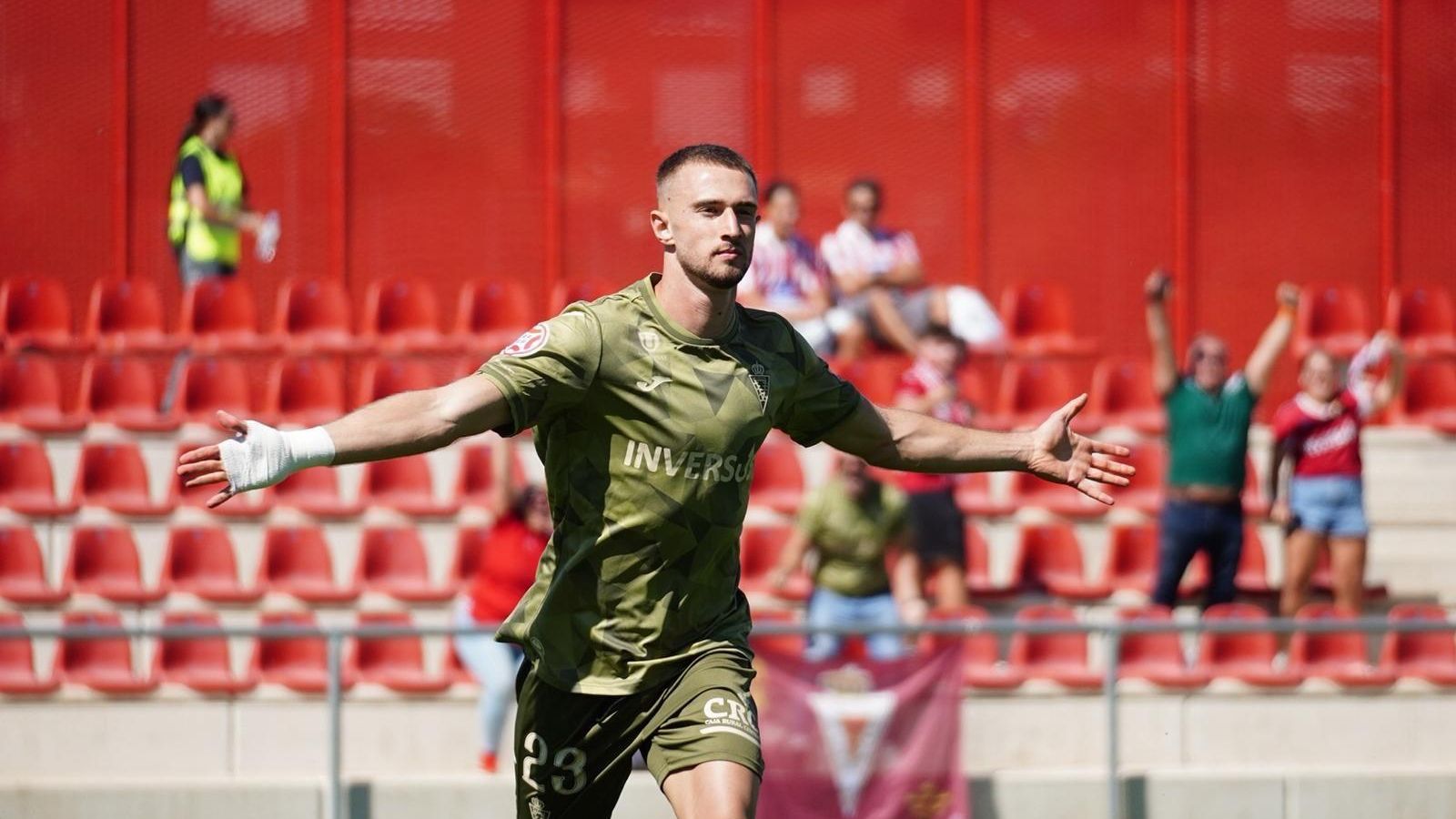 Flakus, el delantero estrella del Real Murcia.