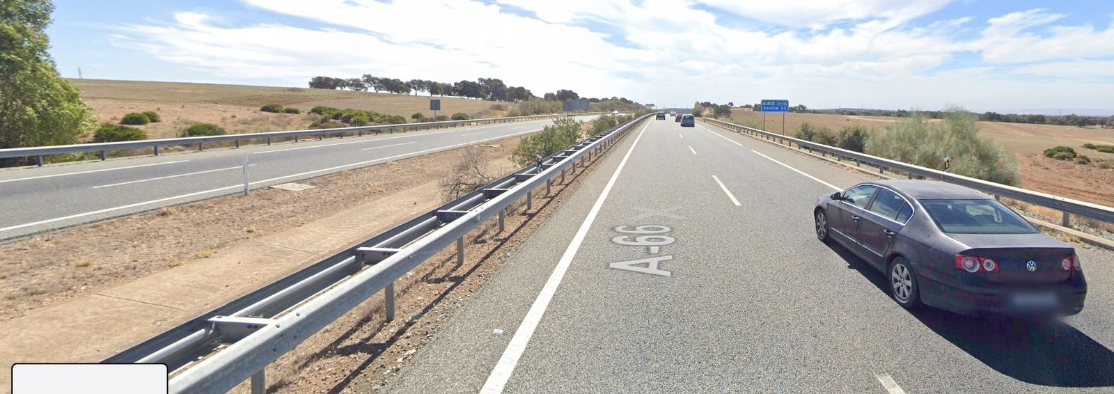 Vista de la  Ruta de la Plata (A-66) en Sevilla.