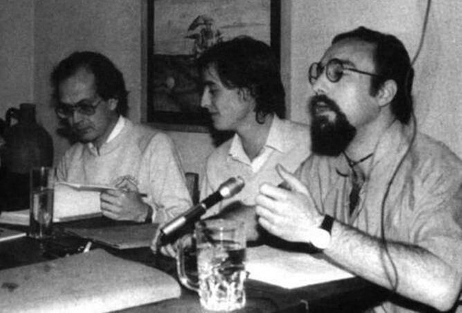 Salvador, García Montero y Egea, los fundadores del movimiento poético La otra sentimentalidad