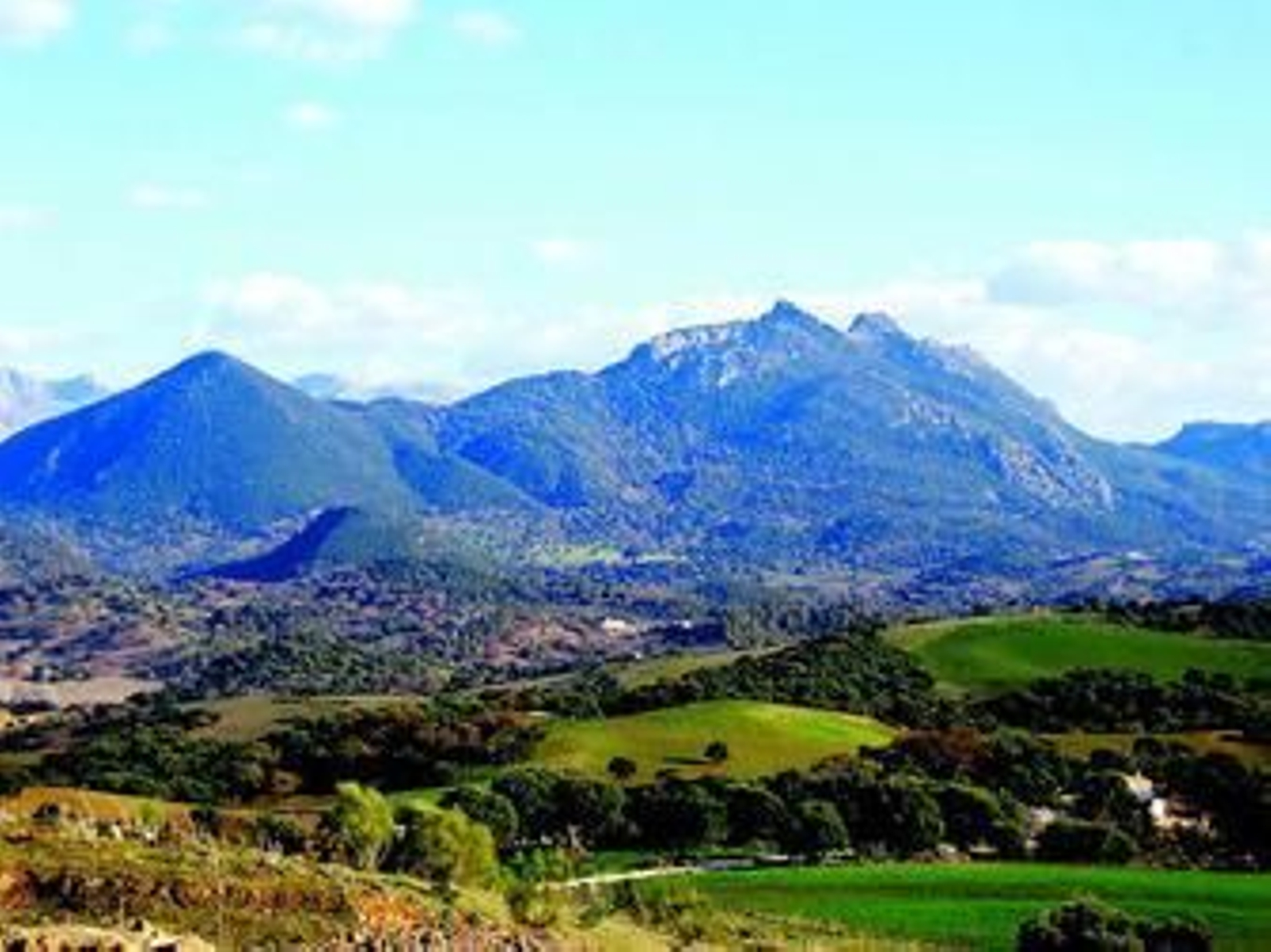 Una vista panorámica de parte del macizo de la Sierra de Grazalema.