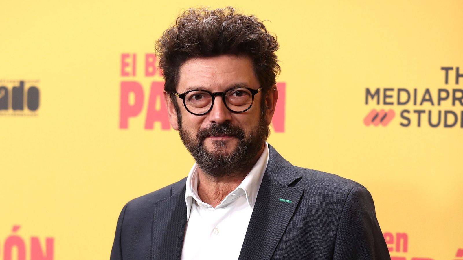 Manolo Solo posa en la alfombra roja del estreno de la película 'El buen patrón'.