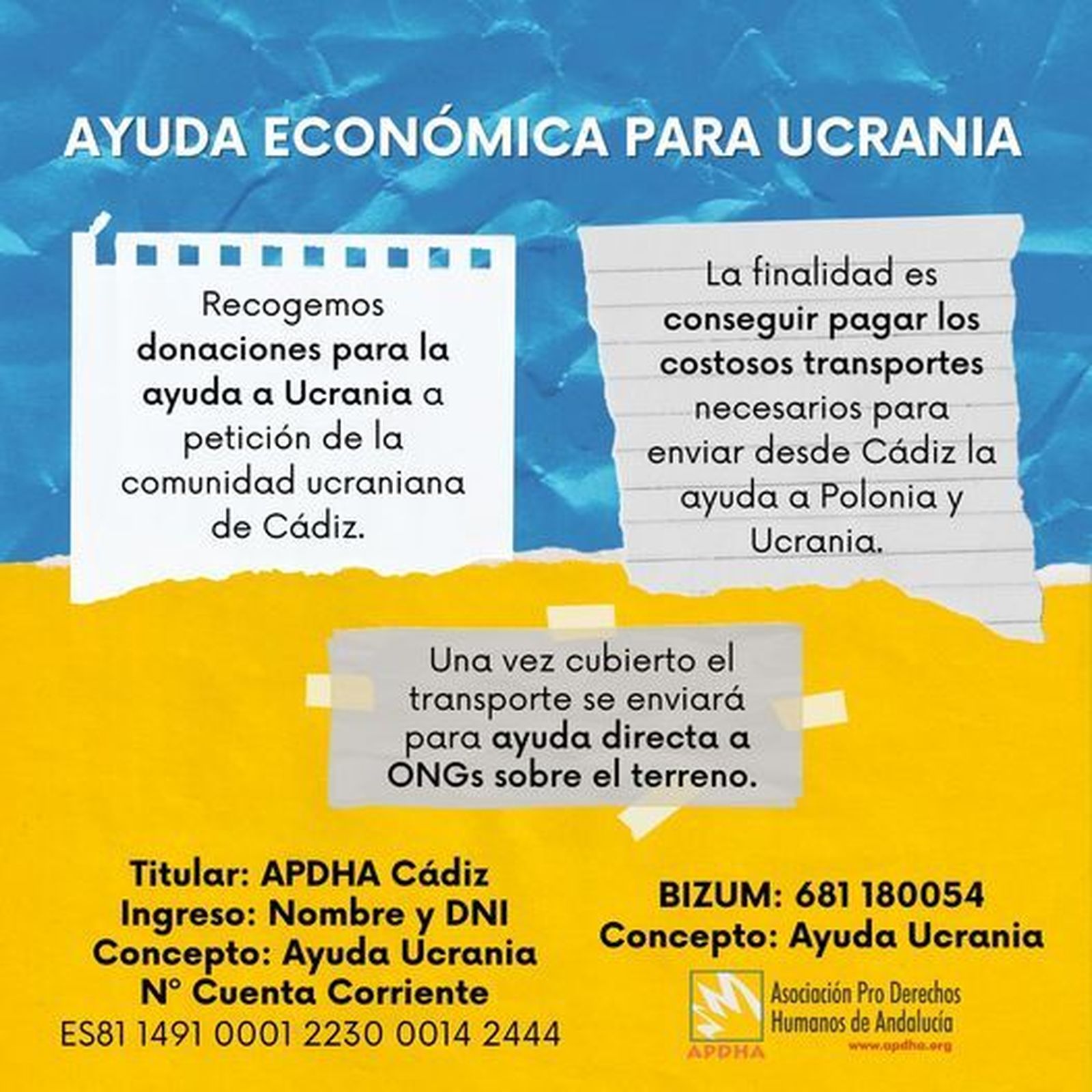 Campaña de la APDHA.