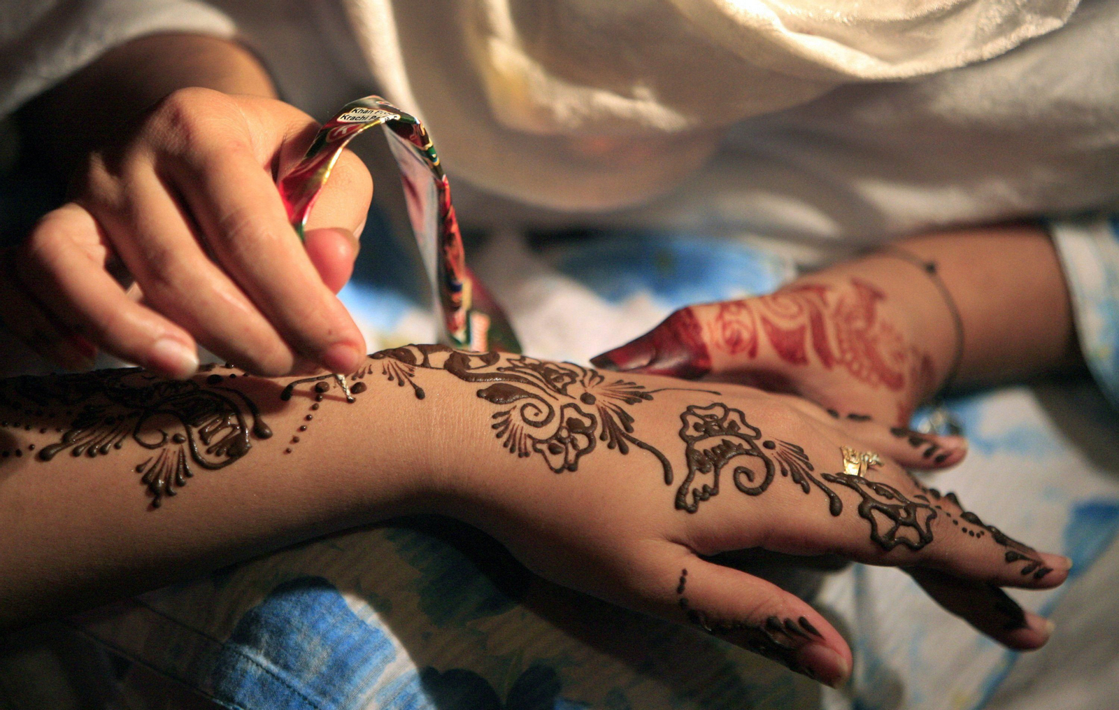 Imagen de un tautaje de henna