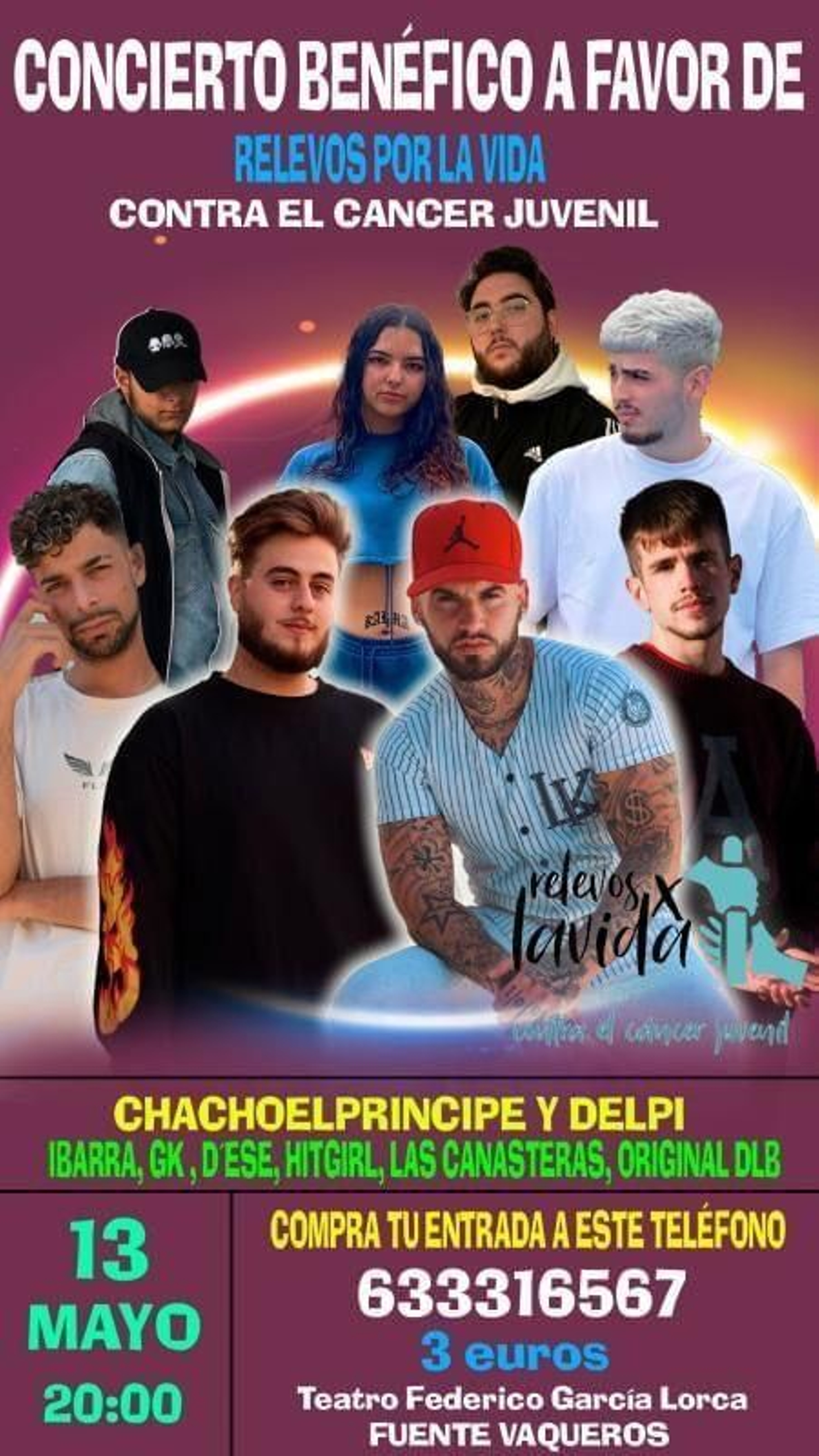 Concierto solidario de hip-hop y rap en Fuente Vaqueros a beneficio de los jóvenes con cáncer de Granada