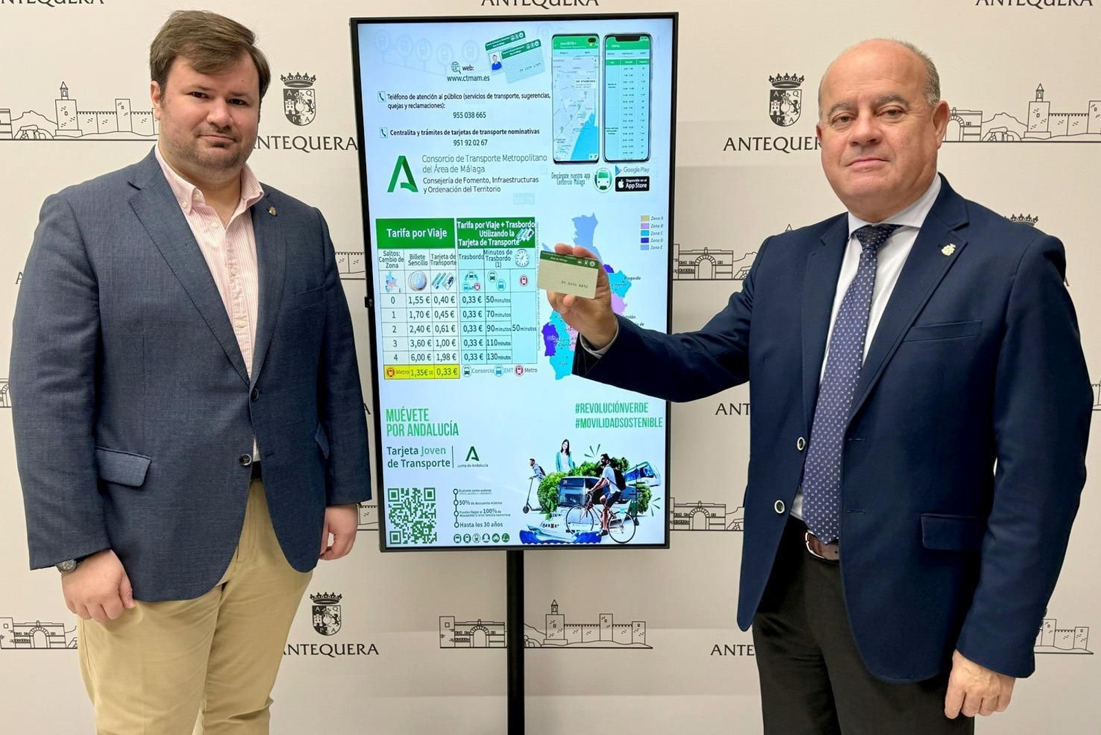 El alcalde de Antequera y el delegado municipal de Tráfico realizaron la presentación. El alcalde de Antequera y el delegado municipal de Tráfico realizaron la presentación.