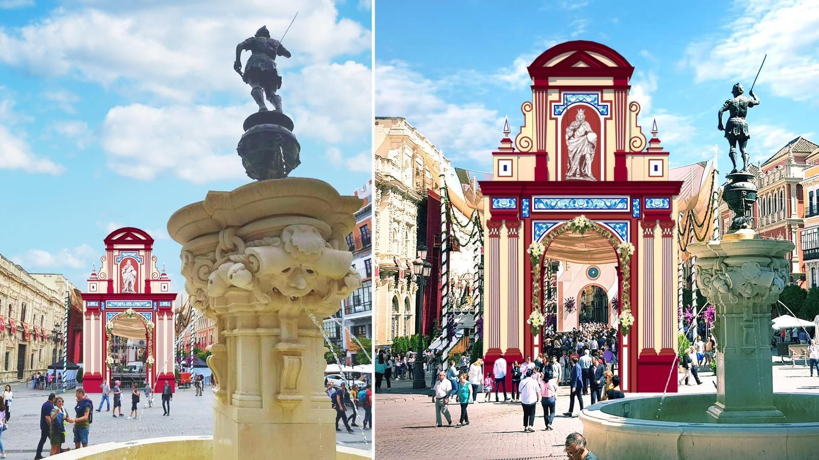 La portada dedicada a San Fernando.